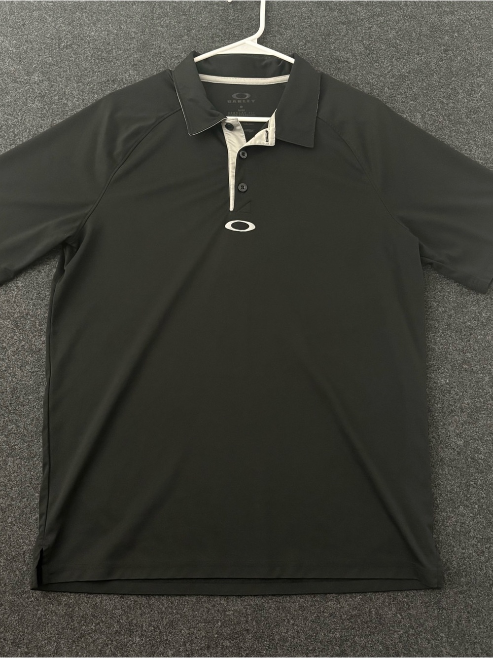 Oakley Shirt Men's M Black Golf Polo Hydrolix Performance Collard Athletic Dri